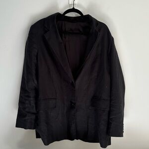 100% linen black blazer